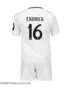 Real Madrid Endrick #16 Echipament de Fotbal Replică 2024-25 Copii Acasa (+ Șorturi)
